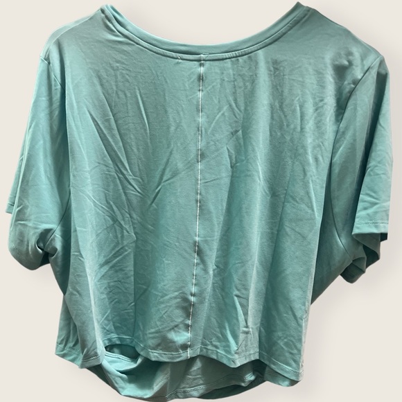 Nike Dri-FIT One Luxe Women's Twist Cropped Short-Sleeve Top Washed Teal 1X NEW - Picture 5 of 7